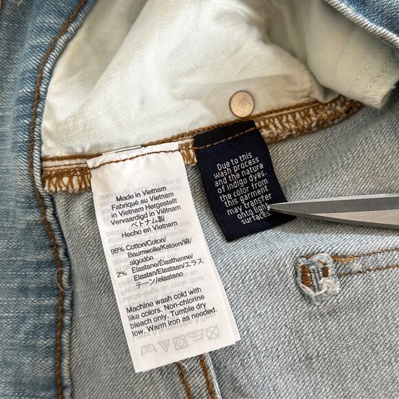 Madewell High Rise Skinny Button Fly Distressed Ankle Crop Jean Light Blue 31 - Picture 11 of 13